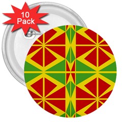 Abstract Pattern Geometric Backgrounds   3  Buttons (10 Pack)  by Eskimos