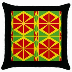 Abstract Pattern Geometric Backgrounds   Throw Pillow Case (black) by Eskimos