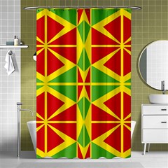 Abstract Pattern Geometric Backgrounds   Shower Curtain 48  X 72  (small)  by Eskimos