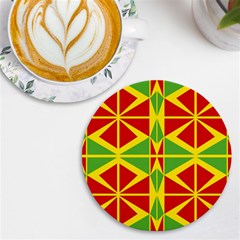 Abstract Pattern Geometric Backgrounds   Uv Print Round Tile Coaster by Eskimos