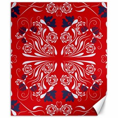 Floral Folk Damask Pattern Fantasy Flowers  Canvas 20  X 24  by Eskimos