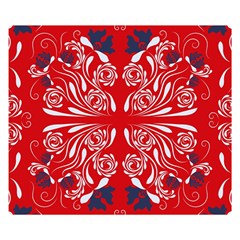 Floral Folk Damask Pattern Fantasy Flowers  Double Sided Flano Blanket (small)  by Eskimos