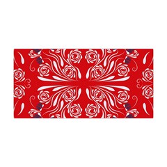 Floral Folk Damask Pattern Fantasy Flowers  Yoga Headband by Eskimos