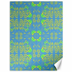 Floral Folk Damask Pattern Fantasy Flowers  Canvas 36  X 48  by Eskimos