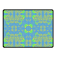 Floral Folk Damask Pattern Fantasy Flowers  Fleece Blanket (small) by Eskimos