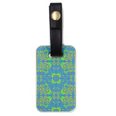 Floral Folk Damask Pattern Fantasy Flowers  Luggage Tag (one Side) by Eskimos