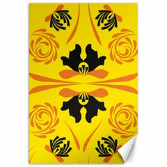 Floral Folk Damask Pattern Fantasy Flowers  Canvas 20  X 30  by Eskimos