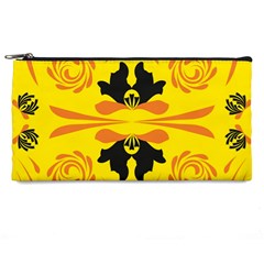 Floral Folk Damask Pattern Fantasy Flowers  Pencil Case by Eskimos