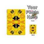 Floral folk damask pattern Fantasy flowers  Playing Cards 54 Designs (Mini) Back