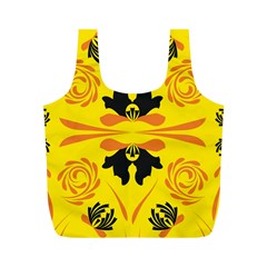 Floral Folk Damask Pattern Fantasy Flowers  Full Print Recycle Bag (m) by Eskimos