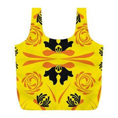 Floral Folk Damask Pattern Fantasy Flowers  Full Print Recycle Bag (l) by Eskimos