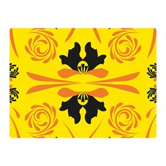 Floral Folk Damask Pattern Fantasy Flowers  Double Sided Flano Blanket (mini)  by Eskimos