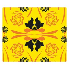 Floral Folk Damask Pattern Fantasy Flowers  Double Sided Flano Blanket (small)  by Eskimos