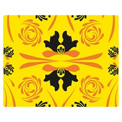 Floral Folk Damask Pattern Fantasy Flowers  Double Sided Flano Blanket (medium)  by Eskimos