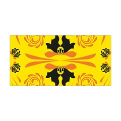 Floral Folk Damask Pattern Fantasy Flowers  Yoga Headband by Eskimos