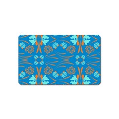 Floral Folk Damask Pattern Fantasy Flowers  Magnet (name Card) by Eskimos