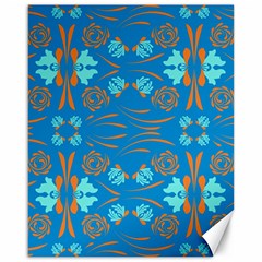 Floral Folk Damask Pattern Fantasy Flowers  Canvas 16  X 20  by Eskimos