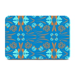 Floral Folk Damask Pattern Fantasy Flowers  Plate Mats