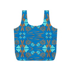 Floral Folk Damask Pattern Fantasy Flowers  Full Print Recycle Bag (s) by Eskimos