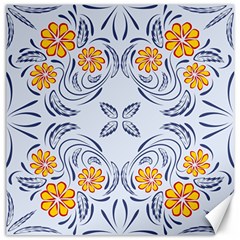 Floral Folk Damask Pattern Fantasy Flowers  Canvas 20  X 20  by Eskimos