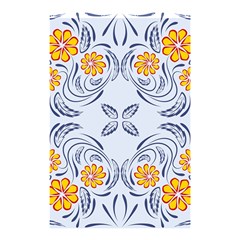 Floral Folk Damask Pattern Fantasy Flowers  Shower Curtain 48  X 72  (small)  by Eskimos