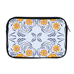 Floral Folk Damask Pattern Fantasy Flowers  Apple Macbook Pro 17  Zipper Case by Eskimos