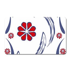 Folk Flowers Print Floral Pattern Ethnic Art Magnet (rectangular) by Eskimos