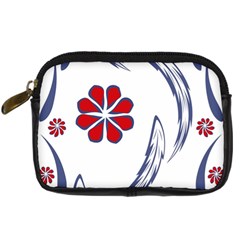 Folk Flowers Print Floral Pattern Ethnic Art Digital Camera Leather Case by Eskimos