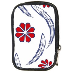 Folk Flowers Print Floral Pattern Ethnic Art Compact Camera Leather Case by Eskimos