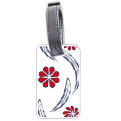 Folk Flowers Print Floral Pattern Ethnic Art Luggage Tag (one Side) by Eskimos