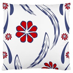 Folk Flowers Print Floral Pattern Ethnic Art Large Cushion Case (two Sides) by Eskimos