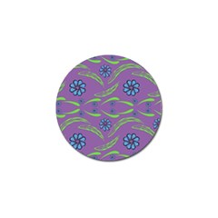 Folk Flowers Print Floral Pattern Ethnic Art Golf Ball Marker (4 Pack) by Eskimos