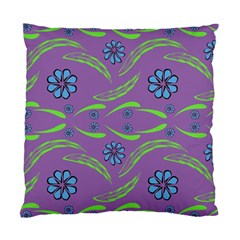 Folk Flowers Print Floral Pattern Ethnic Art Standard Cushion Case (two Sides) by Eskimos