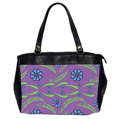 Folk Flowers Print Floral Pattern Ethnic Art Oversize Office Handbag (2 Sides) by Eskimos