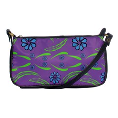 Folk Flowers Print Floral Pattern Ethnic Art Shoulder Clutch Bag by Eskimos