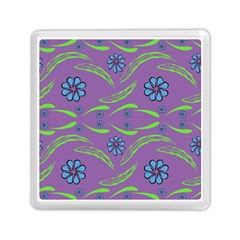 Folk Flowers Print Floral Pattern Ethnic Art Memory Card Reader (square) by Eskimos