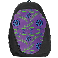 Folk Flowers Print Floral Pattern Ethnic Art Backpack Bag by Eskimos