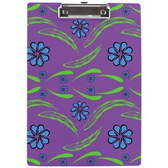 Folk Flowers Print Floral Pattern Ethnic Art A4 Clipboard by Eskimos