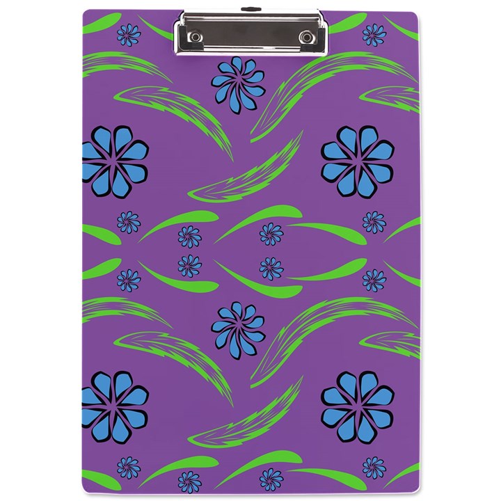 Folk flowers print Floral pattern Ethnic art A4 Clipboard