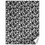 Black And White Qr Motif Pattern Canvas 12  x 16  11.86 x15.41  Canvas - 1