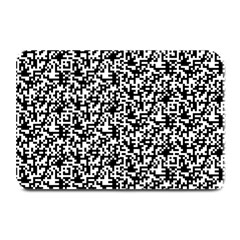 Black And White Qr Motif Pattern Plate Mats