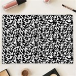 Black And White Qr Motif Pattern Cosmetic Bag (XXL) Back