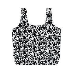 Black And White Qr Motif Pattern Full Print Recycle Bag (m) by dflcprintsclothing