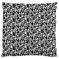 Black And White Qr Motif Pattern Large Flano Cushion Case (two Sides) by dflcprintsclothing