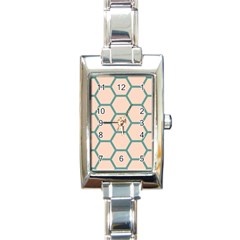 Happy Kiwi Seashell Rectangle Italian Charm Watch