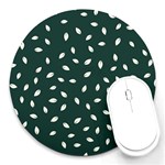 Leaves Pattern Round Mousepad Front