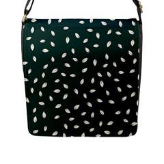 Leaves Pattern Flap Closure Messenger Bag (l) by CoshaArt