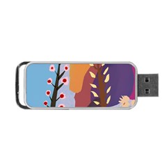 Happy Kiwi Charms Portable Usb Flash (two Sides)