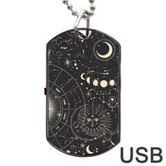 Magic-patterns Dog Tag Usb Flash (two Sides) by CoshaArt