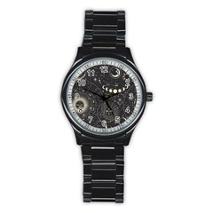 Magic-patterns Stainless Steel Round Watch